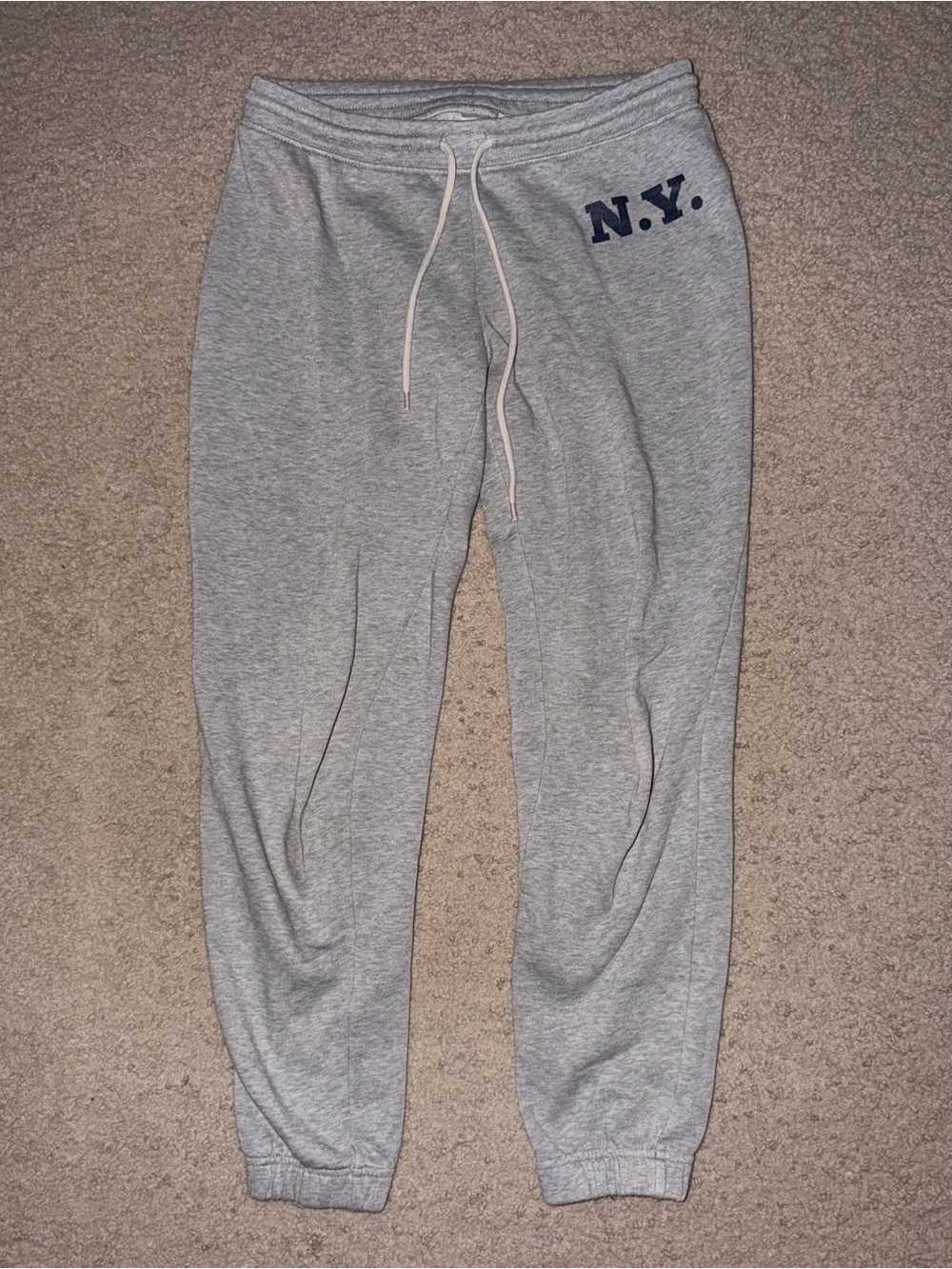 BONGO Women’s Gray Sweatpants with Navy 'N.Y.' Logo